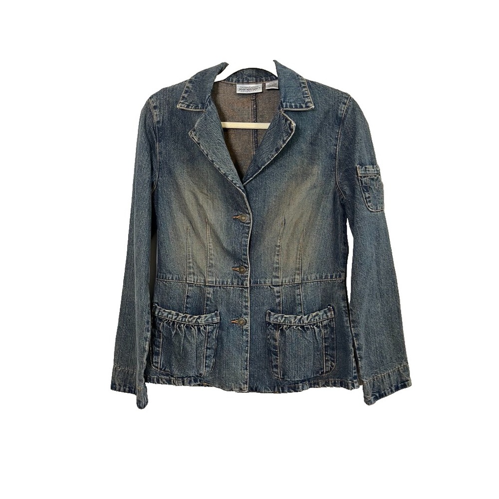 Y2K Denim Jean Jacket 6 Western Country Music Concert Festival Retro Grunge 80s